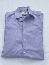 Thomas Pink men’s long sleeve shirt - purple check - collar 15.5 slim fit