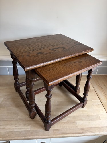 Vintage oak nest tables - nest, of