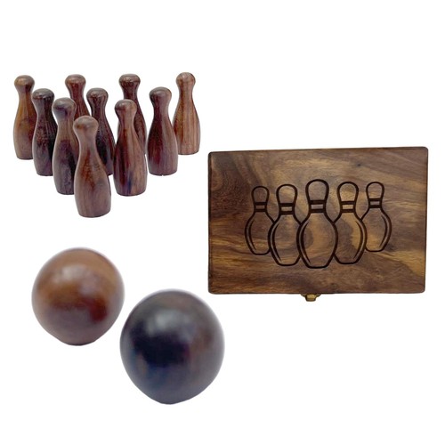Deluxe wooden bowling set - deluxe, with