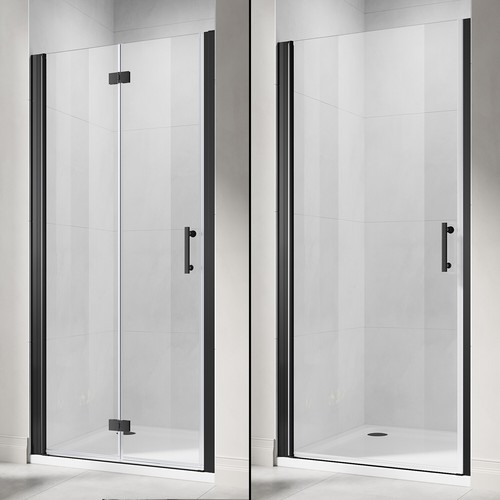 Black frame shower enclosure - black,
