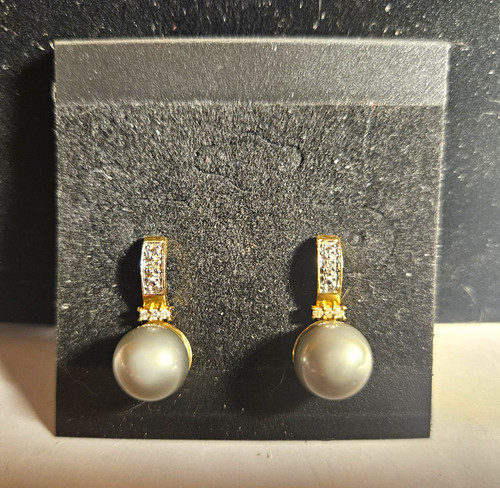 14k yellow gold tahitian pearl - gold,