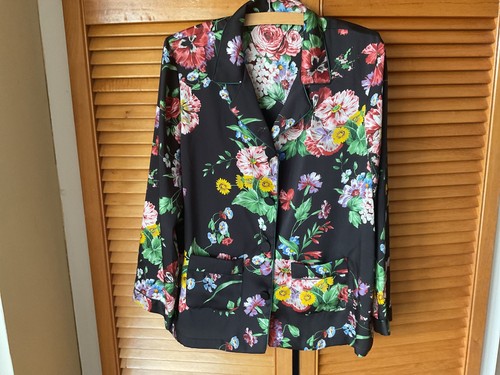 Zara black floral - floral, pyjama
