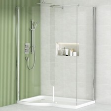 1400 x 900mm Chrome Left/Right