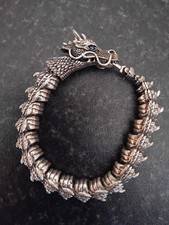 Viking Dragon Bracelet  Silver