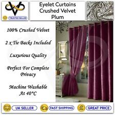 Crushed Velvet Curtains Pair