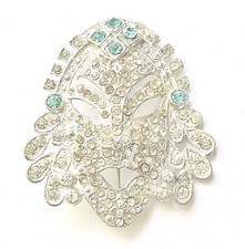 RARE ART DECO FACE MASK BROOCH
