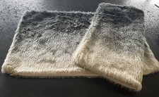 Next Faux Fur Fluffy ombré Grey Pair Of Cushion Covers Square and Rectangular 