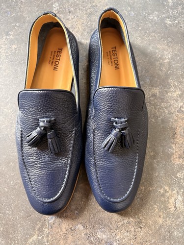 Testoni men navy blue - navy, soft