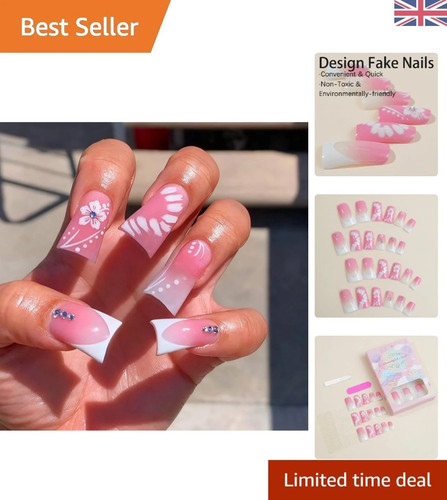 Medium length ombre - pink, duck