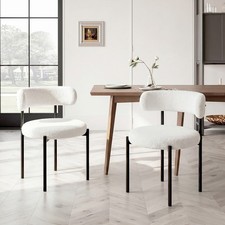 Curved Chairs Thick Boucle Set