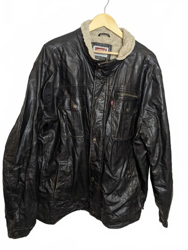 Levi faux leather sherpa - leather,