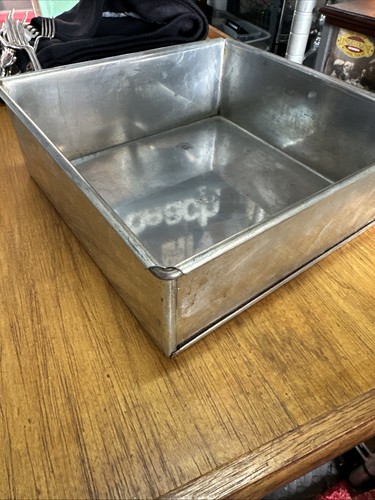 Vintage large square - cake, tin