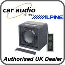 Alpine SWE-815 8" 20cm 150W Active Amplified Subwoofer Bass Box with Remote 