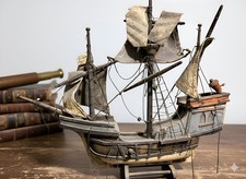 Vintage Wooden Model Sailing