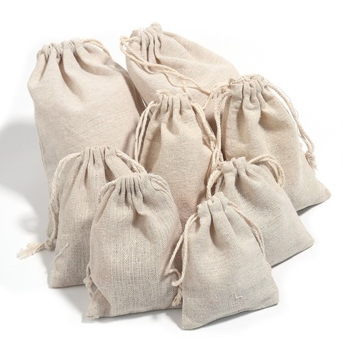 10pcs linen drawstring gift - 10pcs,