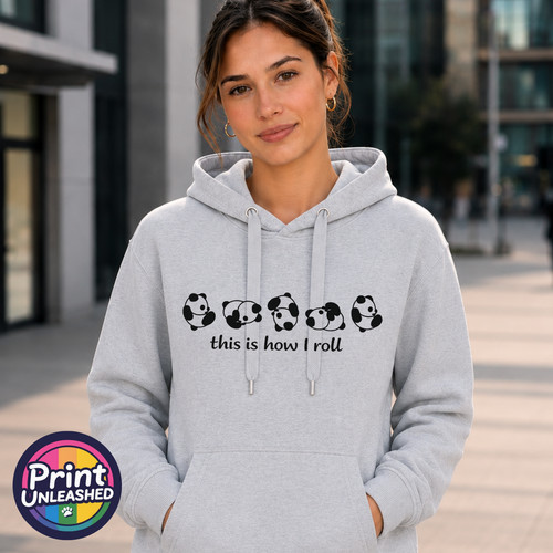 Funny panda hoodie this how - panda,