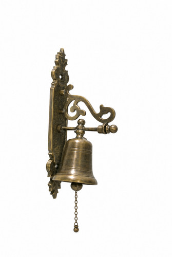Solid brass front door - brass, bell