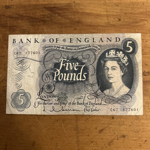 1960s hollom five pounds - five,
