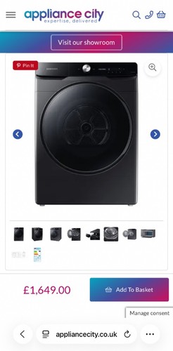 Samsung 16kg heat pump tumble - samsung,