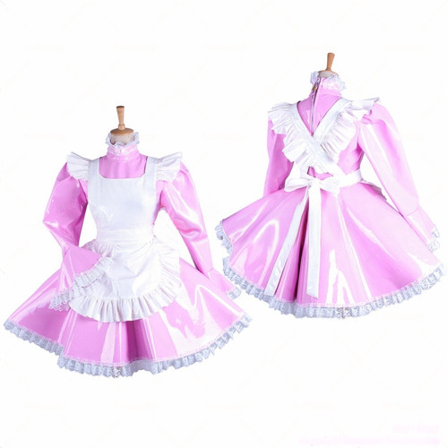 Maid girl sissy pink pvc - girl,