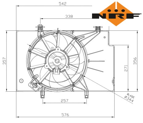 Radiator fan 47957 nrf - fan,