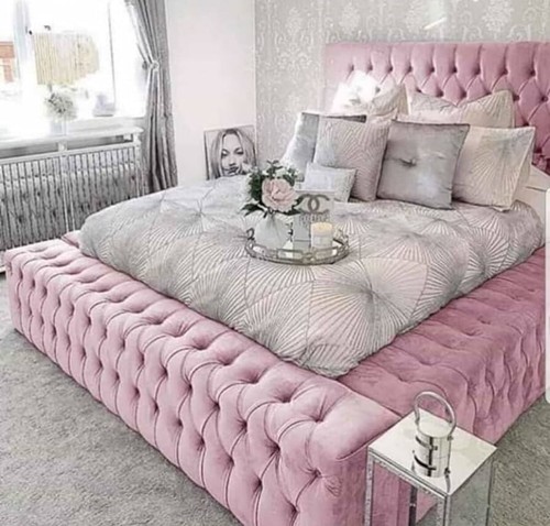 Kids velvet bed pink - kids,