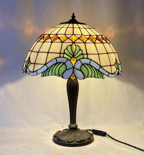 Table lamp lead glass - lamp, handmade