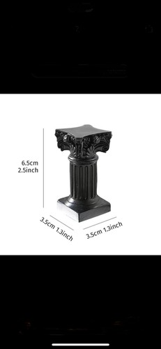 Black plastic roman greek - black,