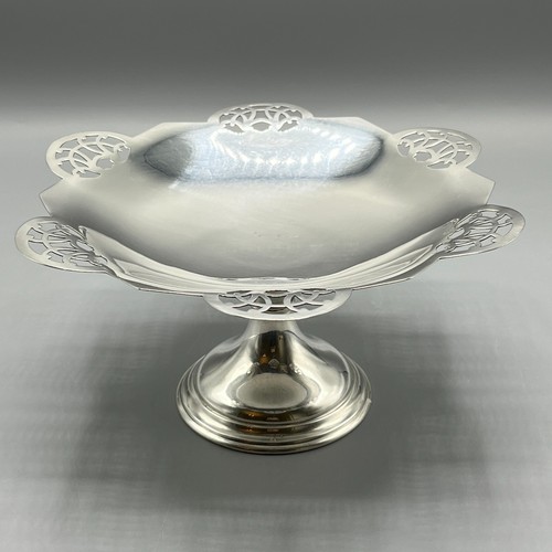 Antique silver plated tazza - silver,