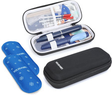 YOUSHARES Insulin Cooler Travel Case - Medicine Cool Bag Travel with 2 Ice Packs