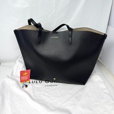 Lulu Guinness Black Leather Large Ivy Tote Shoulder Bag Handbag   BP8