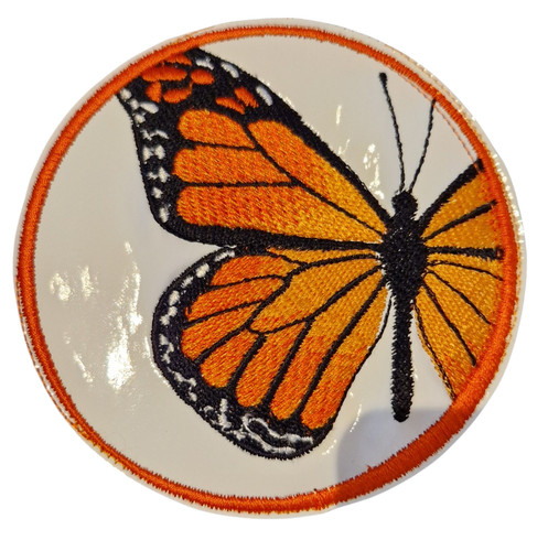 Embroidered butterfly monarch - embroidered,