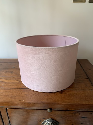 Blush pink velvet drum - pink, 12”