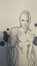 Silver Surfer Original Art Sketch – John Watson Signed 2013 – Comic Book Artwork