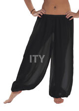 Black Chiffon Harem Yoga Pant