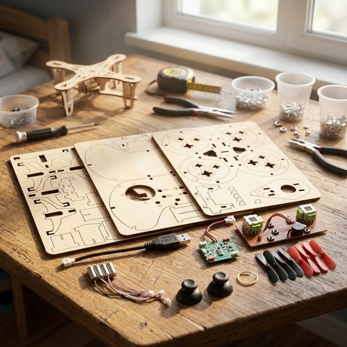 Wooden quadcopter diy kit with - diy,