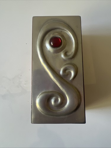 Vintage pewter lidded - pewter, wooden