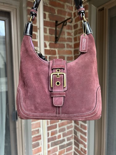 Vintage coach burgundy - , suede