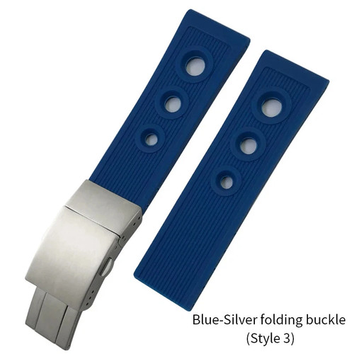 Waterproof rubber watch strap - rubber,