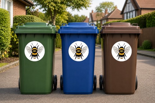 Bumble bee wheelie bin - bumble,