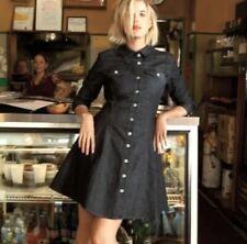 Ladies AGYNESS DEYN For DR MARTENS Blue Cotton Denim Jean Dress Size XLARGE VGC