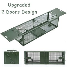 Rat Trap Squirrel 2 Door Mouse Trap Rat Catcher Humane Live Heavy Duty Bait Cage