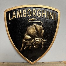 Cast Iron Lamborghini Sign - Man Cave / Garage Plaque