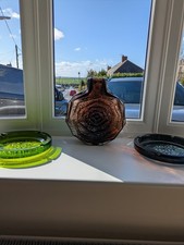 WHITEFRIARS GLASS BANJO VASE -