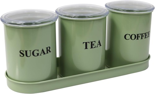 Tea coffee sugar canisters - coffee,