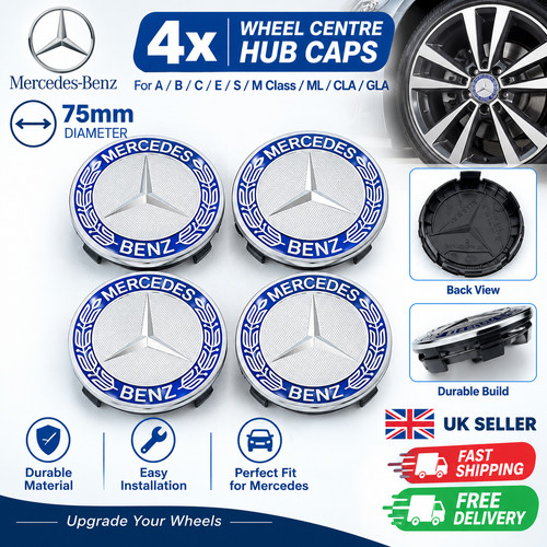 Blue mercedes benz alloy - 4x,