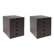 OSCO Brown Faux Leather 5 Tier