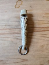 Handmade Stag Antler Horn Whistle for Dog Training and Hunting