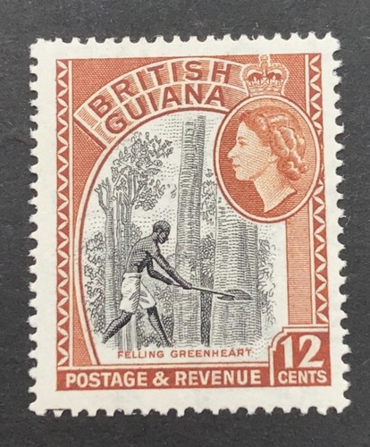 British guiana 1954 qeii 12c - british,