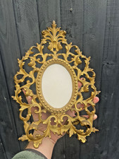 GILDED ORNATE ROCOCO EASEL PHOTO PICTURE FRAME ITALIAN BAROQUE BEATRICE VINTAGE